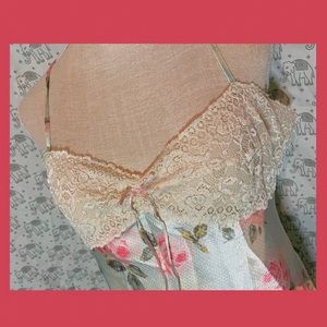 Women’s Morgan Taylor Intimates Vintage Flower Midi Lingerie Dress